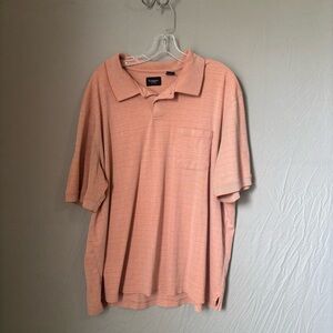 Haggar Orange Polo Shirt Relaxed Fit Casual